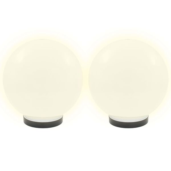 vidaXL Φωτιστικά Μπάλα LED 2 τεμ. Σφαιρικά 25 εκ. Ακρυλικά (PMMA)