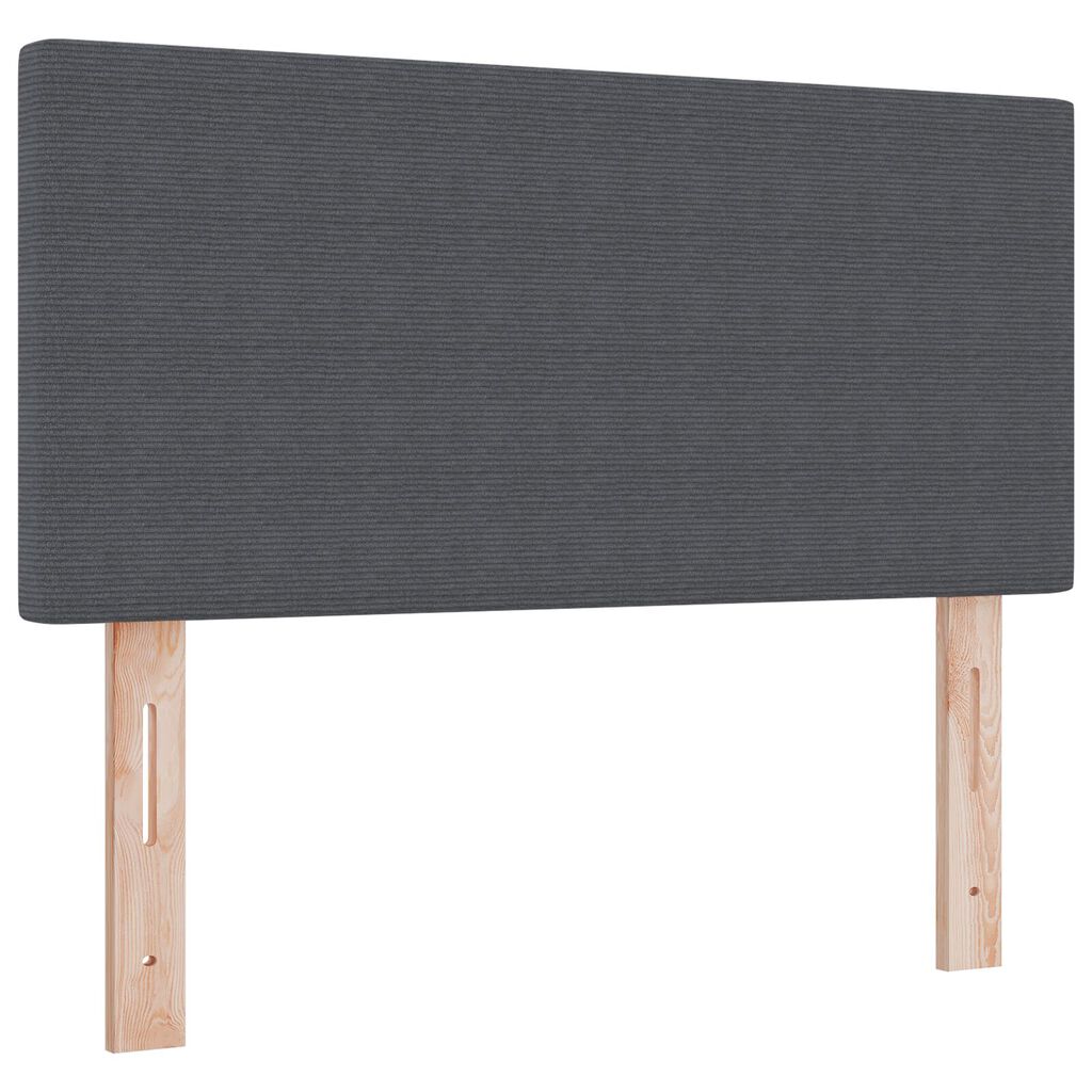 vidaXL Κρεβάτι Box Spring με Στρώμα Σκούρο Γκρι 100x200 εκ. Βελούδο