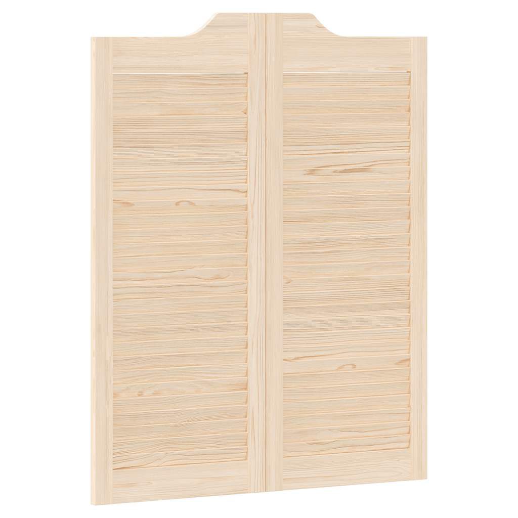 vidaXL Swing Doors Louvred Design 1-Pair 100x80 cm μασίφ ξύλο πεύκο