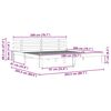vidaXL Σκελετός Κρεβατιού Καφέ κεριού 200 x 200 cm Στερεό Ξύλο Πεύκου.