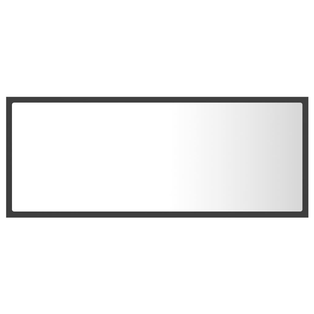 vidaXL Καθρέφτης Μπάνιου με LED Γκρι 100x8,5x37 εκ. από Ακρυλικός