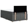 vidaXL Κρεβάτι Boxspring με Στρώμα Σκούρο Γκρι 120x200 εκ. Υφασμάτινο