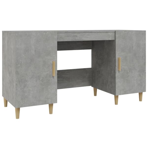 vidaXL Γραφείο Γκρι Σκυροδέματος 140x50x75 εκ. Επεξεργασμένο Ξύλο