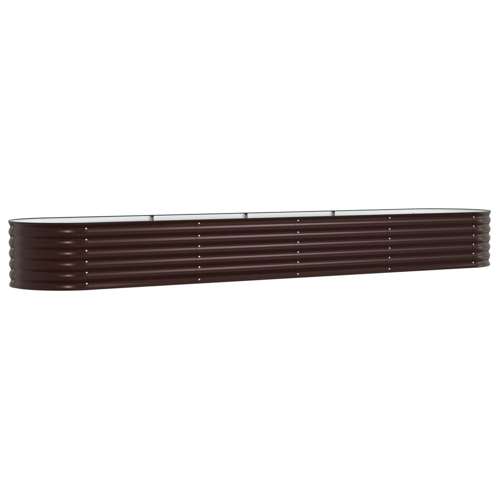 vidaXL Υψωμένο Παρτέρι για Κήπο Καφέ 400x80x44 εκ σε Γαλβανισμένο Χάλυβα