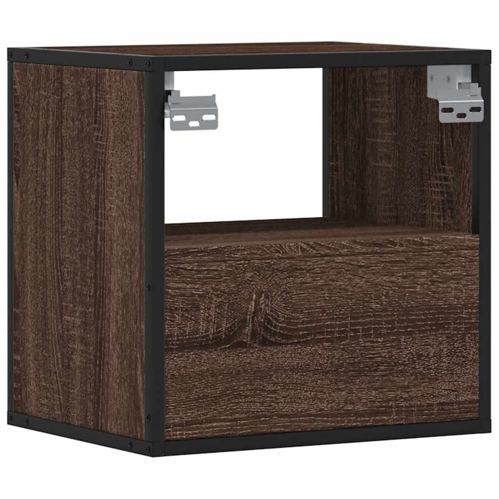 vidaXL Επίτοιχα κομοδίνα 2 τεμάχια καφέ δρυς 40x31x39,5 cm