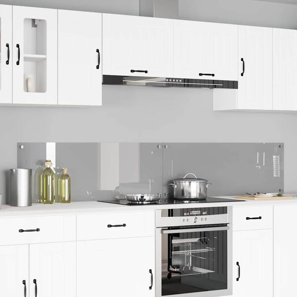 vidaXL Πίσω Πάνελ Κουζίνας 2 pcs Ανοιχτό γκρι 110 x 40 cm