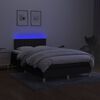 vidaXL &Kappa;&rho;&epsilon;&beta;ά&tau;&iota; Boxspring &mu;&epsilon; &Sigma;&tau;&rho;ώ&mu;&alpha; & LED &Mu;&alpha;ύ&rho;&omicron; 120x190 &epsilon;&kappa;. &Upsilon;&phi;&alpha;&sigma;&mu;ά&tau;&iota;&nu;&omicron;