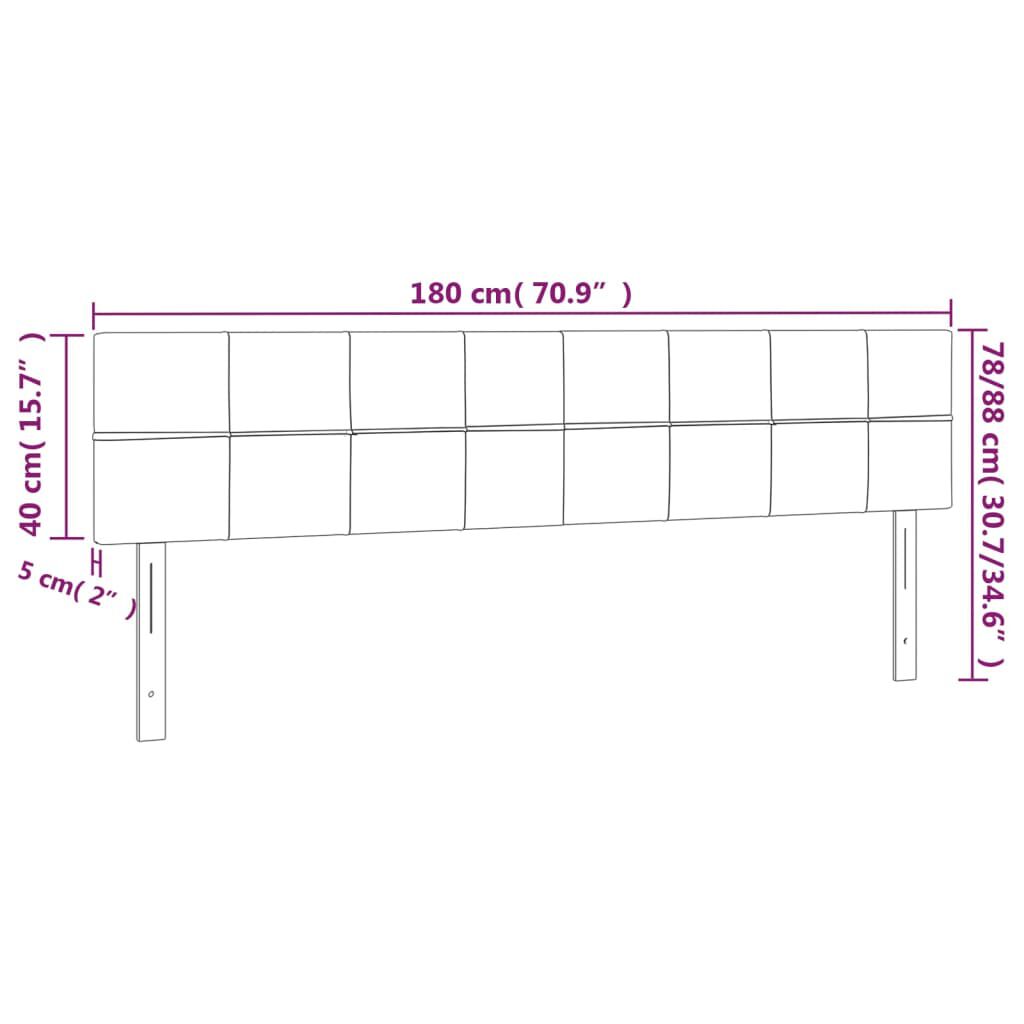 vidaXL Κεφαλάρια Κρεβατιού 2 τεμ. Taupe 90x5x78/88 εκ. Υφασμάτινο