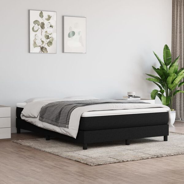vidaXL &Kappa;&rho;&epsilon;&beta;ά&tau;&iota; Boxspring &mu;&epsilon; &Sigma;&tau;&rho;ώ&mu;&alpha; &Mu;&alpha;ύ&rho;&omicron; 140x200 &epsilon;&kappa;. &Upsilon;&phi;&alpha;&sigma;&mu;ά&tau;&iota;&nu;&omicron;