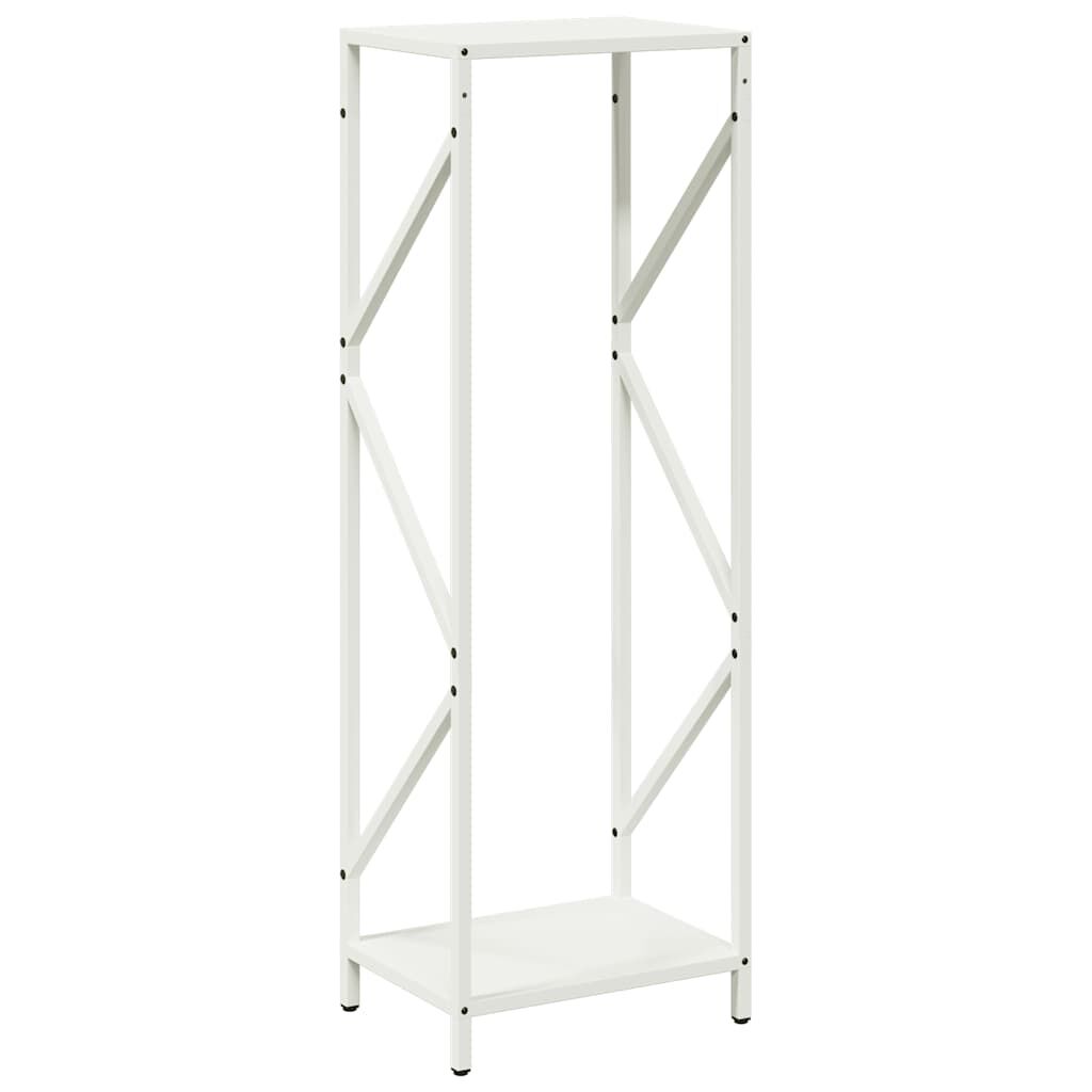 vidaXL Ράφι για καυσόξυλα Λευκό 34x25x100 cm Ατσάλι ψυχρής έλασης