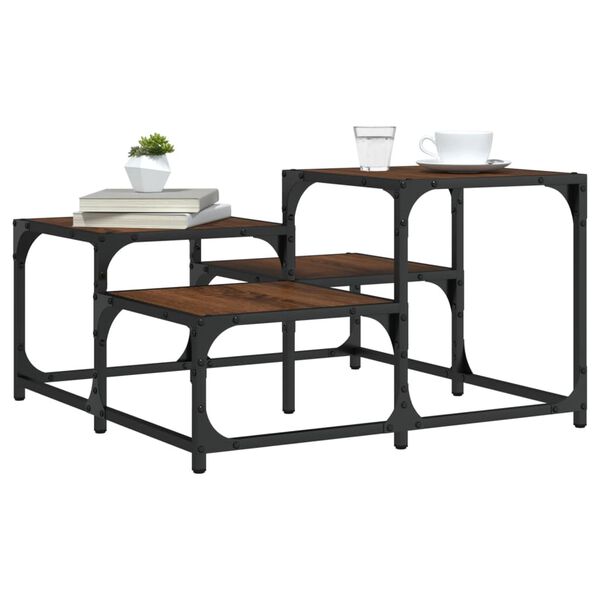vidaXL Τραπεζάκι Σαλονιού Καφέ Δρυς 68 x 68 x 40 εκ. Επεξεργ. Ξύλο