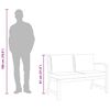 vidaXL Παγκάκι Κήπου 114,5 εκ. Μασίφ Ξύλο Ακακίας Σκ. Γκρι Μαξιλάρια