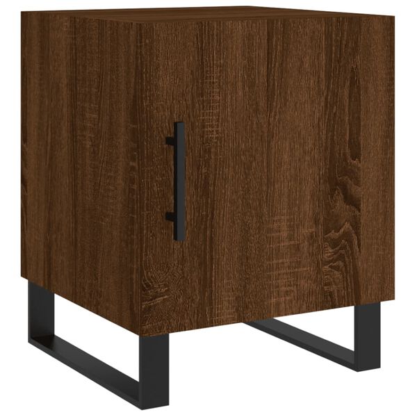 vidaXL Κομοδίνο Καφέ Δρυς 40 x 40 x 50 εκ. από Επεξεργασμένο Ξύλο