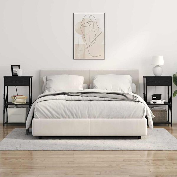 vidaXL &Kappa;&omicron;&mu;&omicron;&delta;ί&nu;&omicron; &mu;&epsilon; &rho;ά&phi;&iota; &Mu;&alpha;ύ&rho;&eta; &Omicron;&xi;&upsilon;ά 41 x 31 x 76 &epsilon;&kappa;. &Epsilon;&pi;&epsilon;&xi;&epsilon;&rho;&gamma;&alpha;&sigma;&mu;έ&nu;&omicron; &xi;ύ&lambda;&omicron;