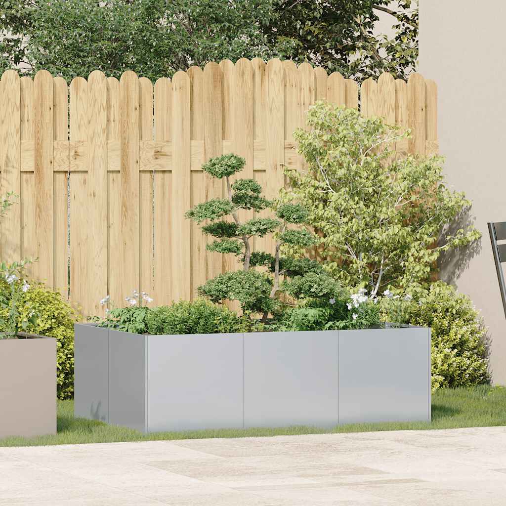 vidaXL Ζαρντινιέρα 120x80x40 εκ. από Γαλβανισμένο Ατσάλι