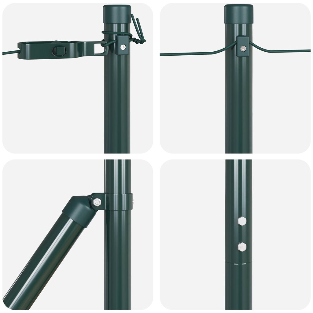 vidaXL Στερεά Κολωνακια με Βάσεις 13 τμχ Ø32mm 68,5cm Γαλβανισμένο Ατσάλι