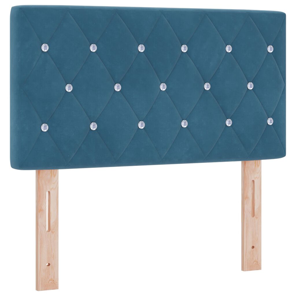κεφαλάρι vidaXL με κρύσταλλο, tufted, σκούρο μπλε, 80 εκ βελούδο