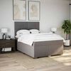vidaXL &Kappa;&rho;&epsilon;&beta;ά&tau;&iota; Boxspring &mu;&epsilon; &Sigma;&tau;&rho;ώ&mu;&alpha; Taupe 140x200 &epsilon;&kappa;. &Upsilon;&phi;&alpha;&sigma;&mu;ά&tau;&iota;&nu;&omicron;