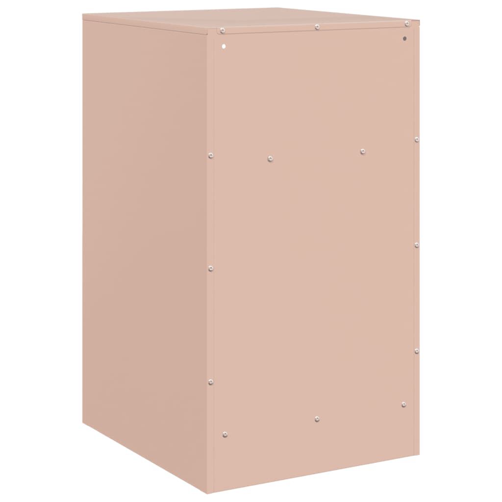 vidaXL Κομοδίνο Ροζ 34,5x39x62 εκ. από Χάλυβα