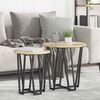 vidaXL Σετ βοηθητικά τραπεζάκια 2 pcs Βελανιδιά Σονομά και Μαύρο