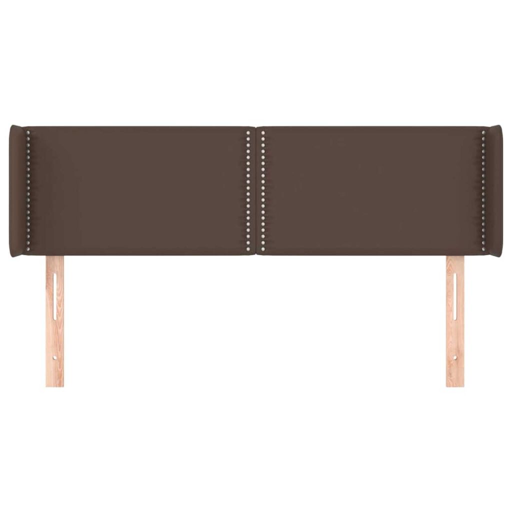 vidaXL Κεφαλάρι με Πτερύγια Καφέ 147x16x78/88 εκ. Συνθετικό Δέρμα