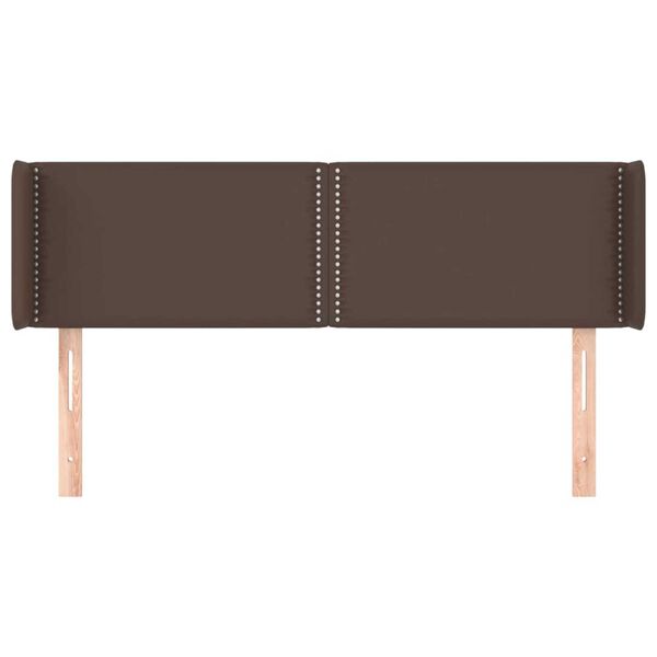 vidaXL Κεφαλάρι με Πτερύγια Καφέ 147x16x78/88 εκ. Συνθετικό Δέρμα