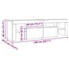 vidaXL Έπιπλο Τηλεόρασης με LED Καπνιστή Δρυς 140 x 36,5 x 40 εκ.