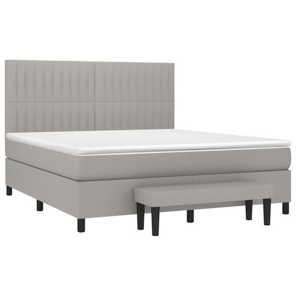vidaXL &Kappa;&rho;&epsilon;&beta;ά&tau;&iota; Boxspring &mu;&epsilon; &Sigma;&tau;&rho;ώ&mu;&alpha; &Alpha;&nu;. &Pi;&rho;ά&sigma;&iota;&nu;&omicron; 160x200&epsilon;&kappa; &Upsilon;&phi;&alpha;&sigma;&mu;ά&tau;&iota;&nu;&omicron;