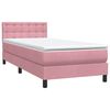 vidaXL &Kappa;&rho;&epsilon;&beta;ά&tau;&iota; Boxspring &mu;&epsilon; &Sigma;&tau;&rho;ώ&mu;&alpha; &Rho;&omicron;&zeta; 90x220 &epsilon;&kappa;. &Beta;&epsilon;&lambda;&omicron;ύ&delta;&iota;&nu;&omicron;