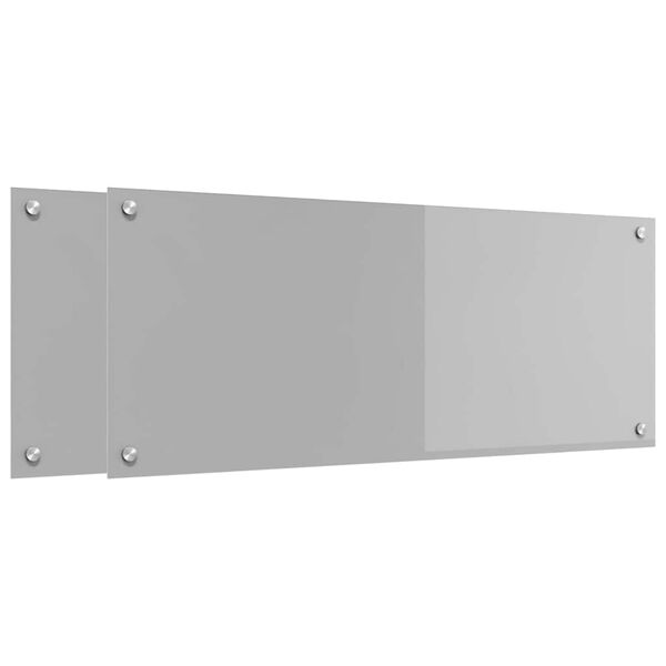 vidaXL Πίσω Πάνελ Κουζίνας 2 pcs Ανοιχτό γκρι 100 x 40 cm