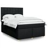 vidaXL &Kappa;&rho;&epsilon;&beta;ά&tau;&iota; Boxspring &mu;&epsilon; &Sigma;&tau;&rho;ώ&mu;&alpha; &Mu;&alpha;ύ&rho;&omicron; 140x190 &epsilon;&kappa;. &Upsilon;&phi;&alpha;&sigma;&mu;ά&tau;&iota;&nu;&omicron;