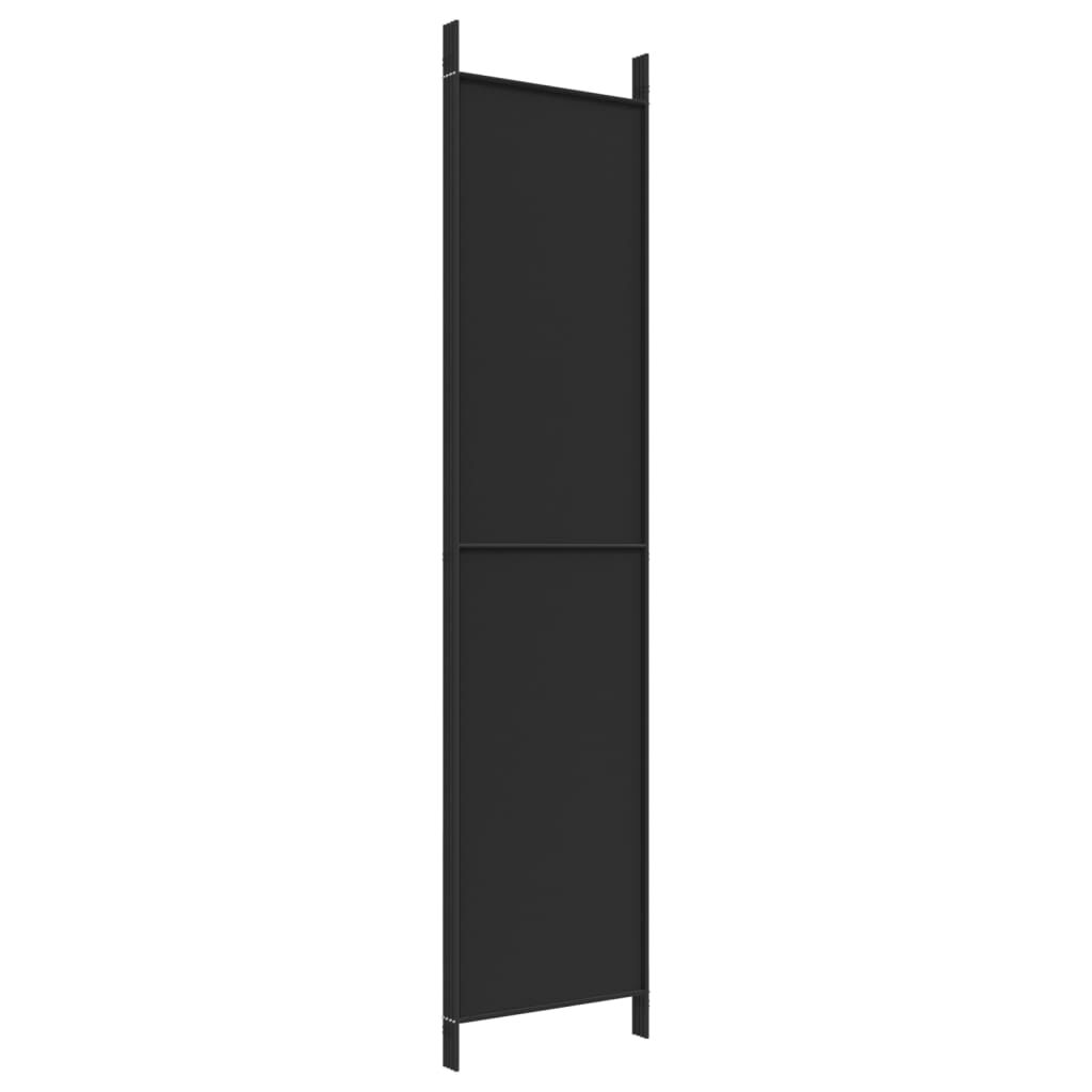 vidaXL Διαχωριστικό Δωματίου με 4 Πάνελ Μαύρο 200 x 220 εκ. Υφασμάτινο