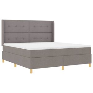 vidaXL &Kappa;&rho;&epsilon;&beta;ά&tau;&iota; &mu;&epsilon; &epsilon;&lambda;&alpha;&tau;ή&rho;&iota;&alpha; &mu;&epsilon; &kappa;&epsilon;&phi;&alpha;&lambda;ά&rho;&iota; Taupe 180 x 200 cm ύ&phi;&alpha;&sigma;&mu;&alpha;