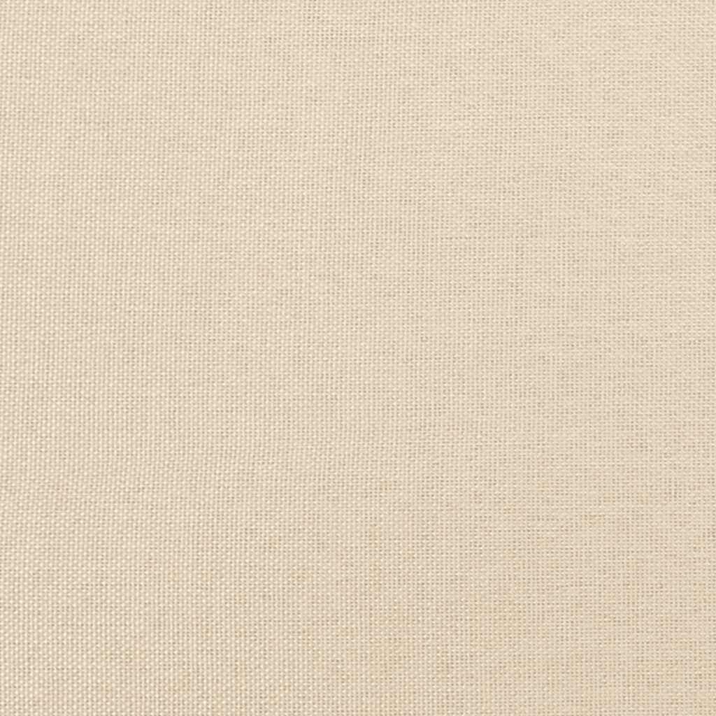 vidaXL Κρεβάτι Boxspring με Στρώμα Κρεμ 120x190 εκ. Υφασμάτινο