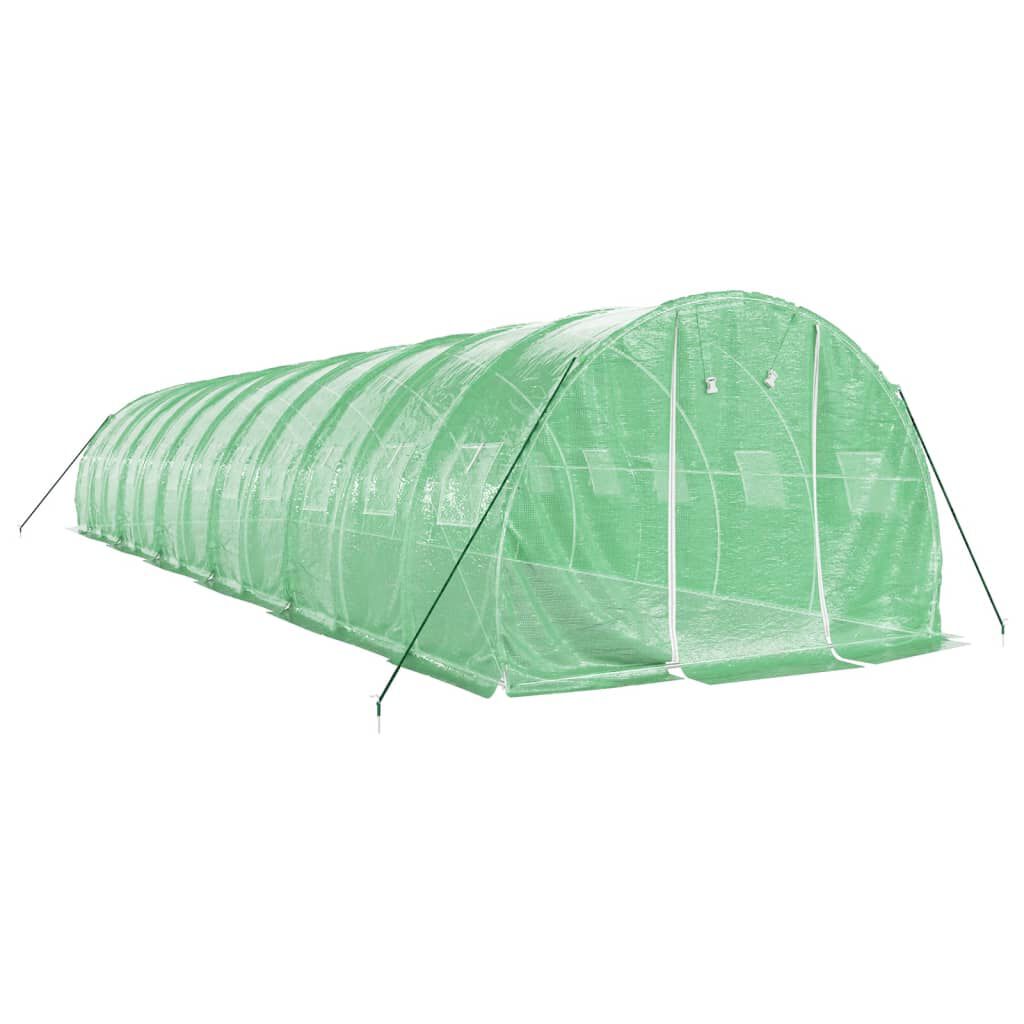 vidaXL Θερμοκήπιο Πράσινο 36 μ² 12 x 3 x 2 μ. με Ατσάλινο Πλαίσιο