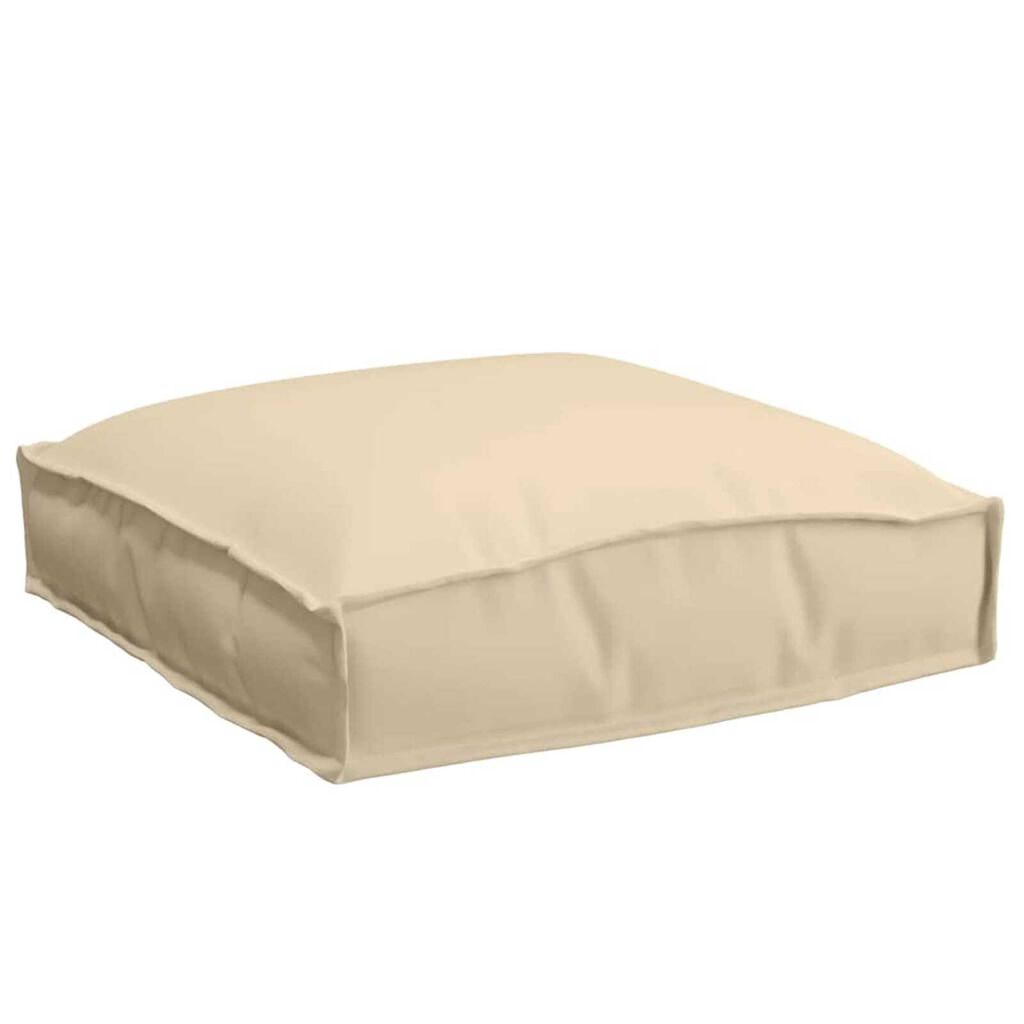 vidaXL Μαξιλάρι παλέτας για κάθισμα 2 pcs Μπεζ 40 x 40 x 8 εκ.