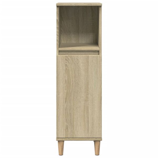 vidaXL Ντουλάπι Μπάνιου Sonoma Δρυς 30x30x100 εκ. Επεξεργασμένο Ξύλο