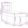 vidaXL Κρεβάτι Boxspring με Στρώμα Σκούρο Πράσινο 100x200εκ. Βελούδινο