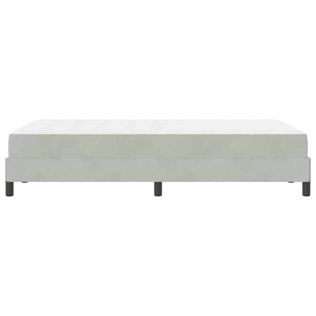 vidaXL Κρεβάτι box spring με στρώμα Ανοιχτό γκρι 120 x 190 cm Βελούδο