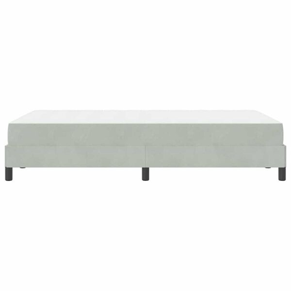 vidaXL Κρεβάτι box spring με στρώμα Ανοιχτό γκρι 120 x 190 cm Βελούδο