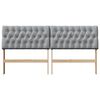 vidaXL Ταπετσαρισμένο κεφαλάρι Ανοιχτό γκρι 180 cm