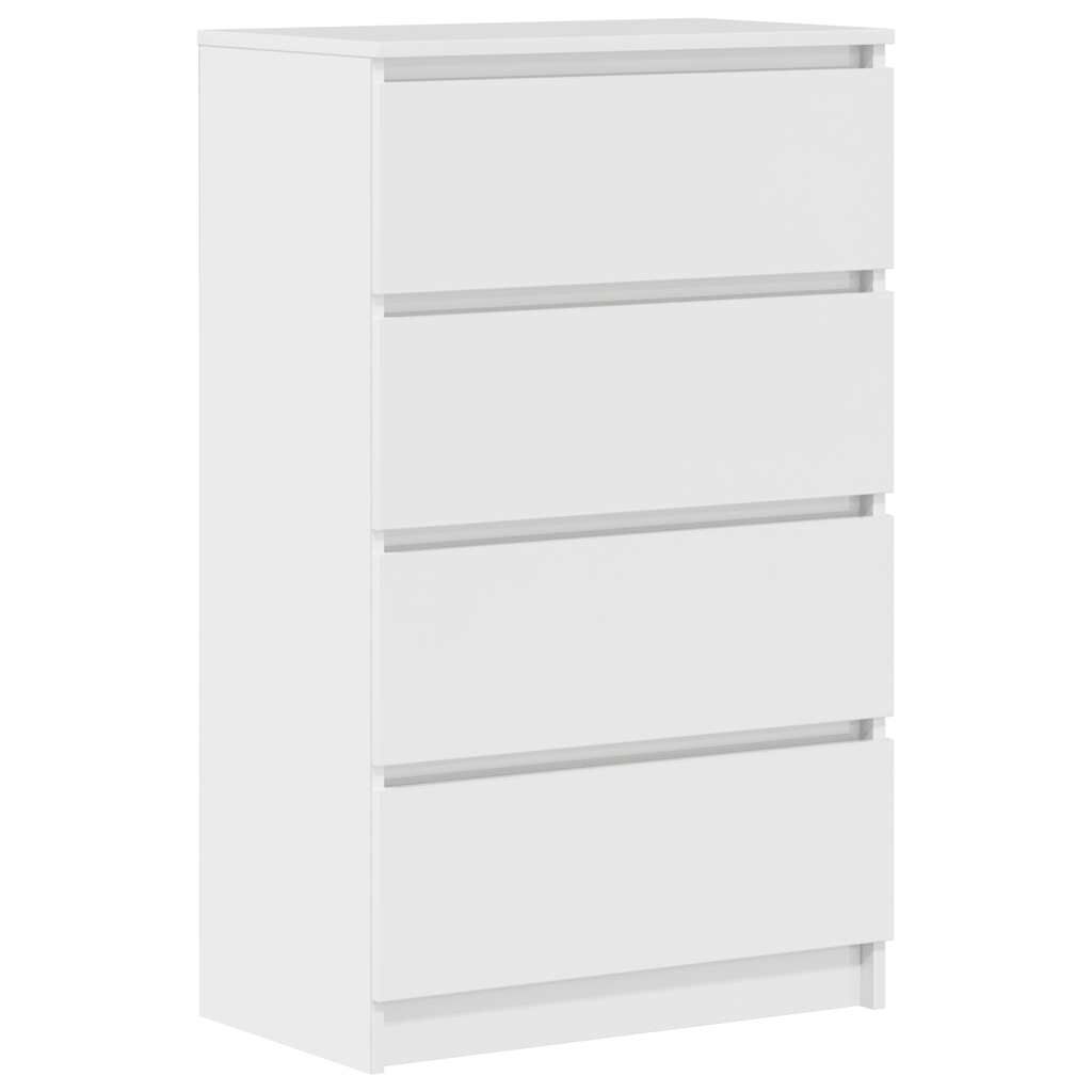 vidaXL Συρταριέρα Γυαλιστερό Λευκό 60x35x98,5 εκ. Επεξεργασμένο Ξύλο