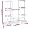 vidaXL Βάση Λουλουδιών με Ρόδες 94,5 x 24,5 x 91,5 εκ. Λευκή Σιδερένια