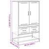 vidaXL Ντουλάπι Λευκό 68x39x111,5 εκ. από Χάλυβα