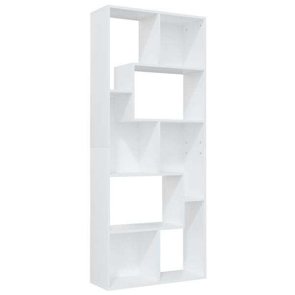 vidaXL Βιβλιοθήκη Λευκή 67 x 24 x 161 εκ. από Επεξ. Ξύλο