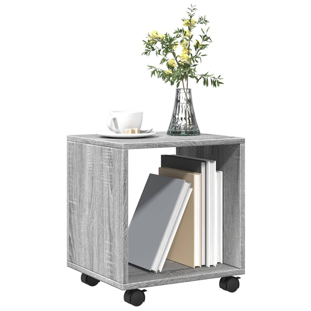 vidaXL Ντουλάπι Με Ροδάκια Γκρι Sonoma 37x33x42,5 εκ. Επεξεργ. Ξύλο