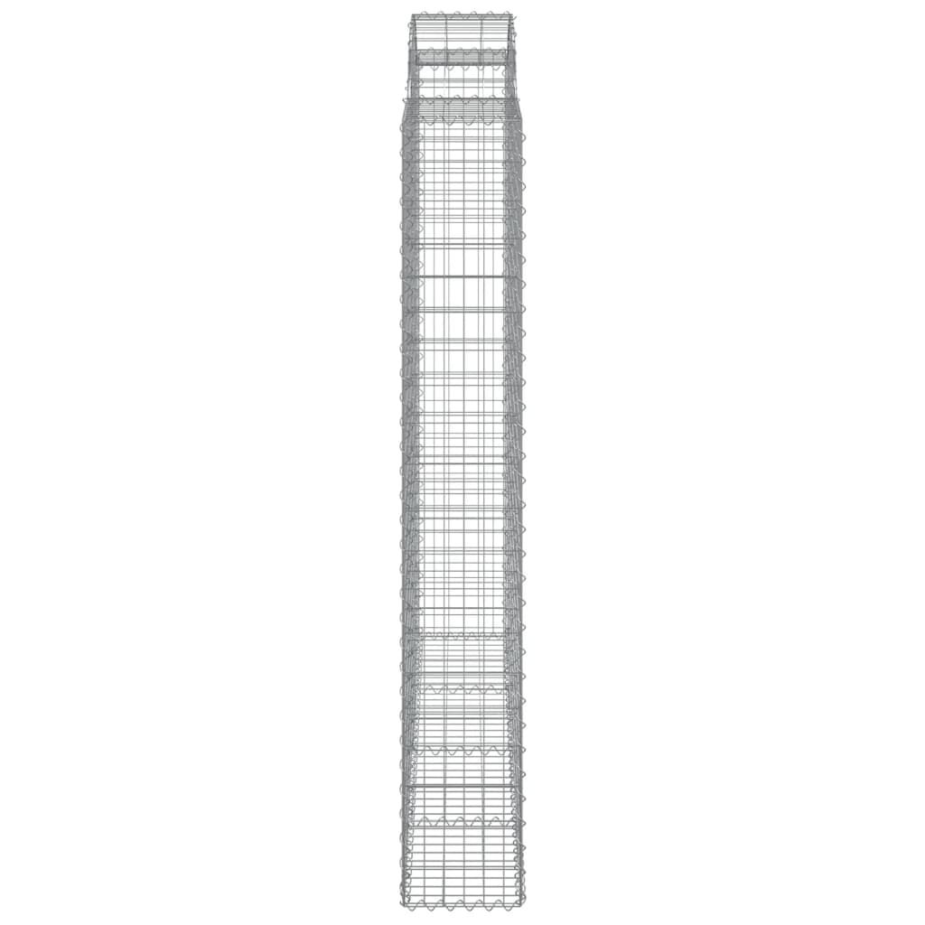 vidaXL Συρματοκιβώτια Τοξωτά 7 τεμ. 200x30x200/220 εκ. Γαλβαν. Ατσάλι