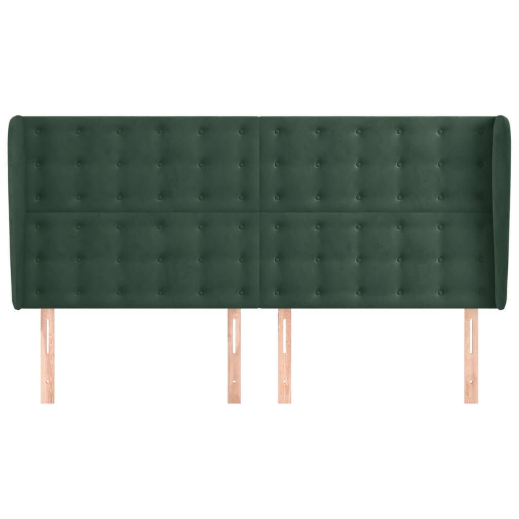 vidaXL Κεφαλάρι με Πτερύγια Πράσινο 183x23x118/128 εκ. Βελούδινο