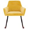 vidaXL Πολυθρόνα Κουνιστή Κίτρινη Βελούδινη