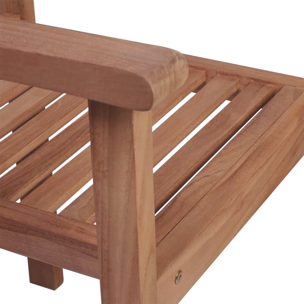 vidaXL Καρέκλες Κήπου 2 τεμ. από Μασίφ Ξύλο Teak με Taupe Μαξιλάρια